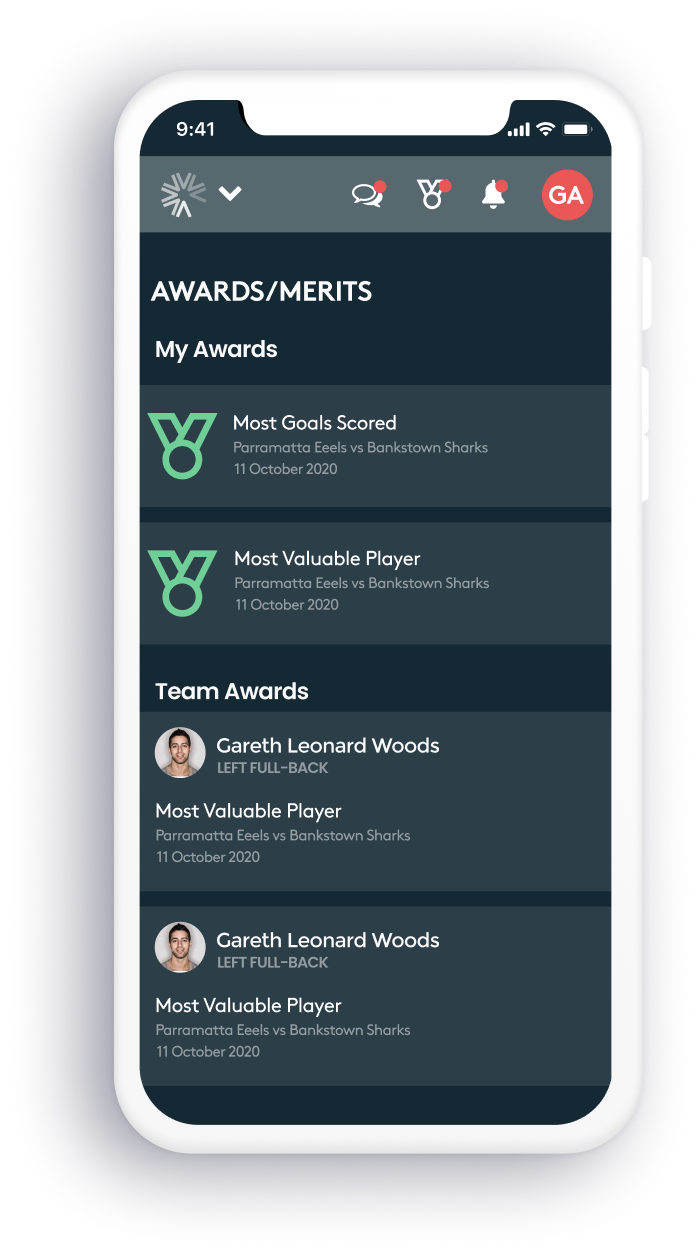 Assemble Sports app screen 6