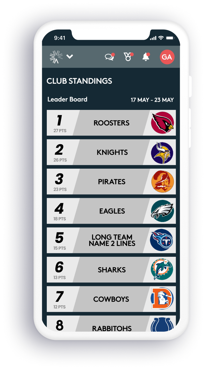 Assemble Sports app screen 5
