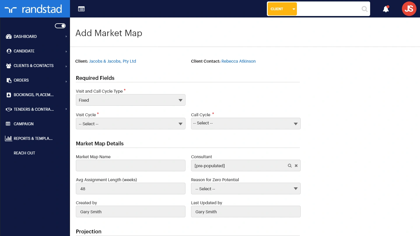 GCG final application — data view